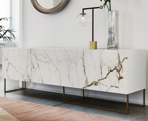 Buffet aparador alto - Doppler K - BONALDO - contemporâneo / em metal pintado / em cerâmica