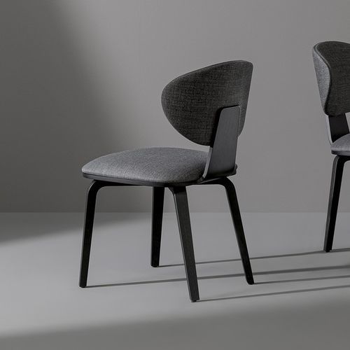 Cadeira contemporânea - Olos  - BONALDO - para ambiente interno / em couro / em tecido