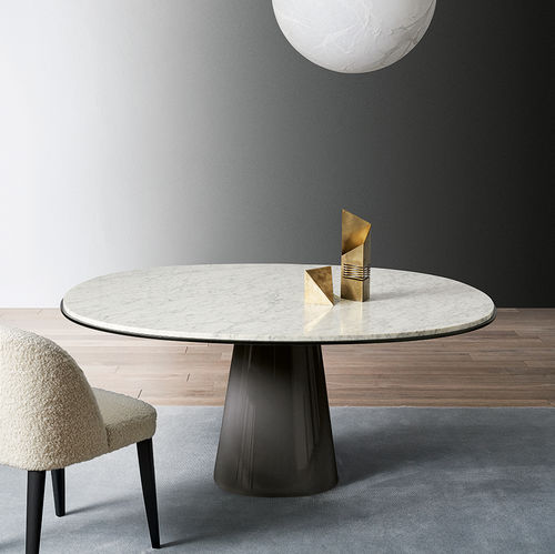 Mesa de jantar contemporânea - OWEN - MERIDIANI - em carvalho / com folheado de madeira / em madeira laqueada fosca