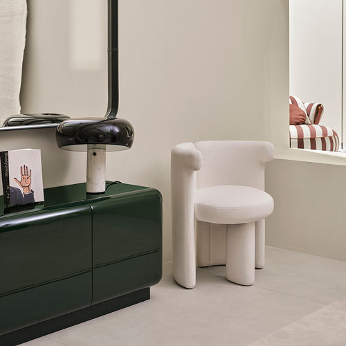 Cadeira contemporânea - CLAUDINE - MERIDIANI - para ambiente interno / em tecido / com base em faia
