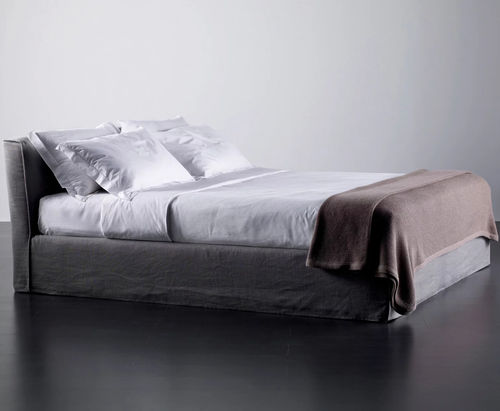 Cama de casal - LAW - MERIDIANI - de solteiro / contemporânea / estofada