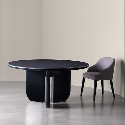 Mesa de jantar contemporânea - ITALO - MERIDIANI - em madeira / em mármore / com base em madeira