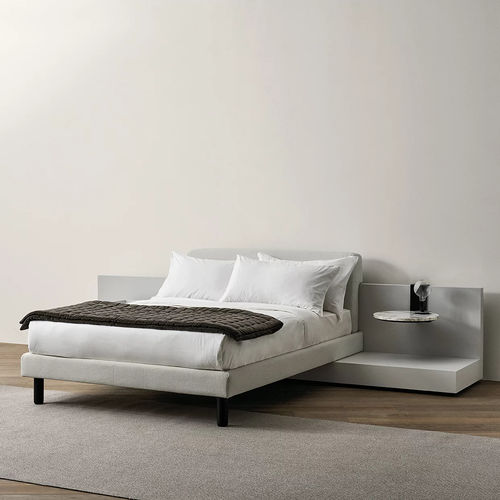Cama de casal - CLIFF - MERIDIANI - de solteiro / contemporânea / estofada
