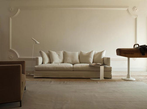 Sofá contemporâneo - HAMPTON MEMORY  - Verzelloni - branco / de 2 lugares