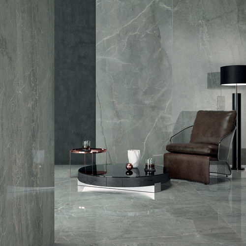 Placas de revestimento em grés porcelanato - SLIMTECH SYNESTESIA : GREY MARBLE - LEA CERAMICHE - fosca / polida / para ambiente interno