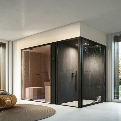 Sauna banho turco - CHILLOUT - 02 - GLASS 1989 - da linha residencial / em madeira / em vidro