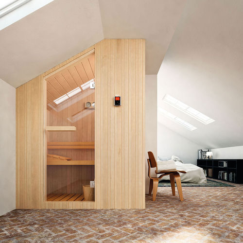 Sauna finlandesa - NUVOLA - GLASS 1989 - bio / de infravermelho / da linha residencial