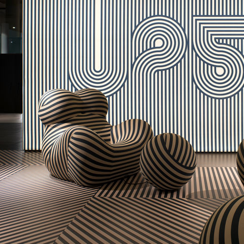 Poltrona de design Pop Art - Up 50 - B&B Italia - em tecido / com apoio para pés / com encosto para cabeça