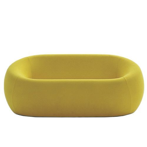 Sofá de design orgânico - Serie Up 2000 - B&B Italia - em tecido / com braços / cinza