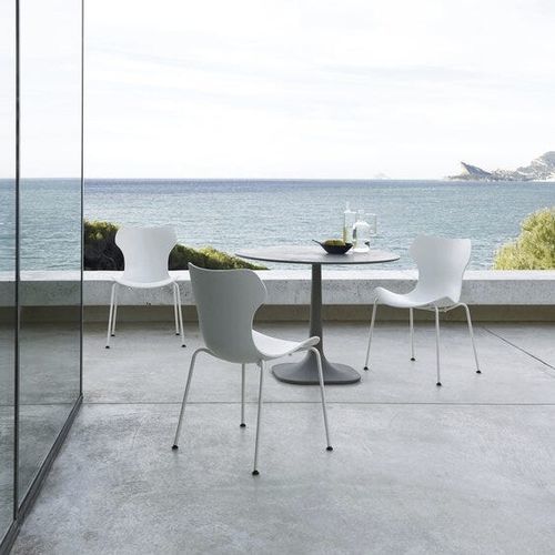 Cadeira de jardim contemporânea - Papilio Shell - B&B Italia - para ambiente externo / em aço inoxidável / em polipropileno