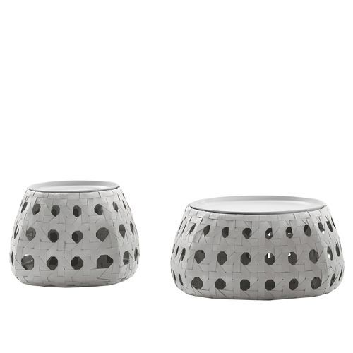 Mesa de centro de design original - Canasta - B&B Italia - em grés porcelanato / com base em aço / com base em alumínio