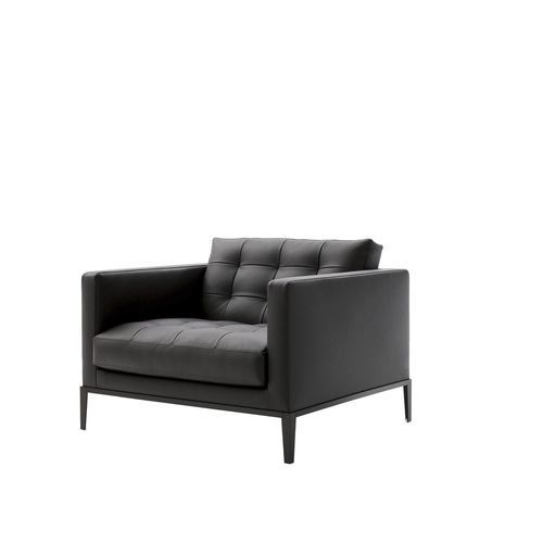 Poltrona contemporânea - Ac Lounge - B&B Italia - em tecido / em couro / em aço