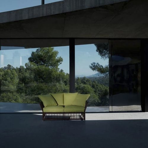 Sofá contemporâneo - SOFTCAGE - B&B Italia - para ambiente externo / em poliéster / com almofada removível