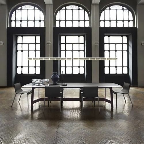 Cadeira contemporânea - MJNA - B&B Italia - para ambiente interno / em couro / com base em aço