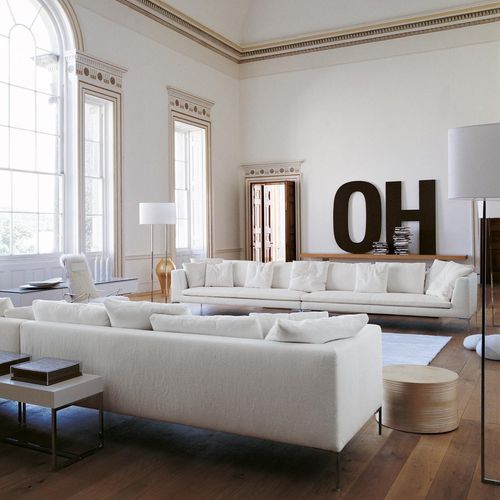 Sofá modular - Charles Large - B&B Italia - contemporâneo / em tecido / em couro