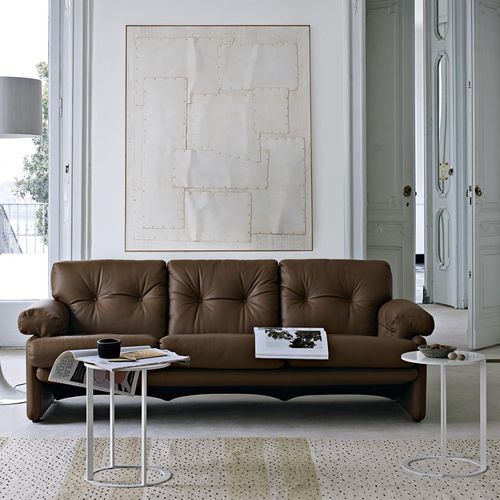 Sofá contemporâneo - Coronado - B&B Italia - em tecido / em couro / com braços