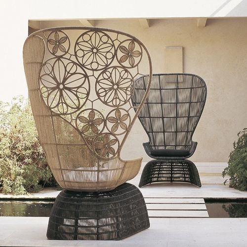 Poltrona de design original - Crinoline - B&B Italia - em tecido / em alumínio / em polietileno