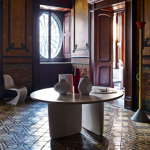 Mesa contemporânea - Tobi-Ishi - B&B Italia - em MDF / em mármore / com base em madeira maciça