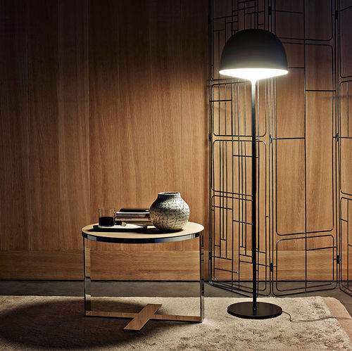 Mesa lateral contemporânea - Eileen - B&B Italia - em carvalho / em MDF / em vidro