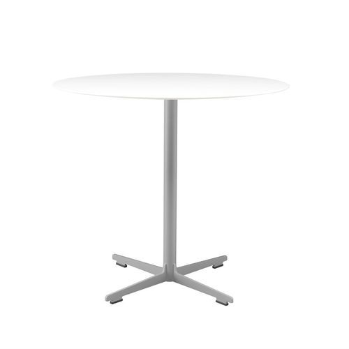 Mesa contemporânea - CROSS / 572 - ALIAS - em laminado / com base em aço laqueada / redonda