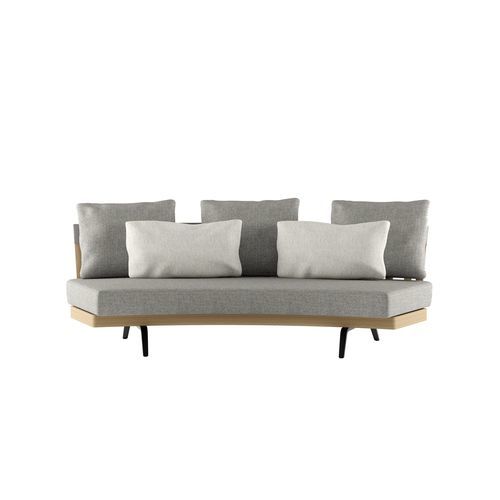 Sofá contemporâneo - E LA NAVE VA / 02D - ALIAS - em tecido / em couro / com braços
