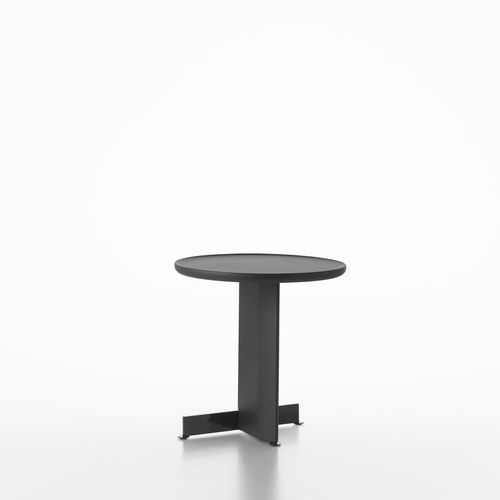 Mesa de centro contemporânea - SAVOY 58A - ALIAS - com folheado de madeira / em MDF laqueado / com base em aço laqueada