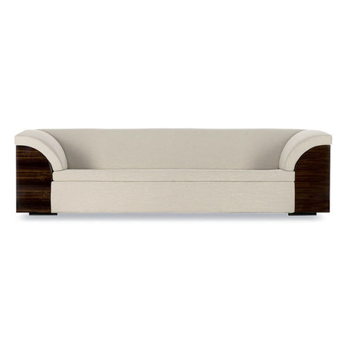 Sofá contemporâneo - BEETHOVEN - Giorgio Armani Casa - em tecido / em couro / bege