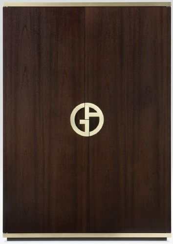 Guarda-roupa contemporâneo - D'ALAMBERT - Giorgio Armani Casa - em madeira / com portas de abrir
