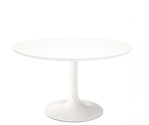 Mesa de jantar contemporânea - SPIRALE - Mobalpa - em madeira / em aço cromado / redonda