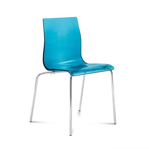 Cadeira contemporânea - JAZZ T - Mobalpa - para ambiente interno / em acrílico / com base metálica
