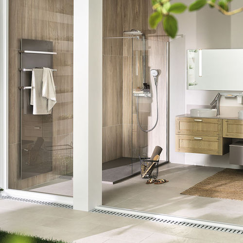 Banheiro contemporâneo - AMBIANCE VÉGÉTALE - Mobalpa - em carvalho branqueado / em Corian®