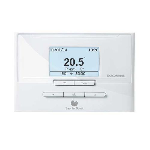 Termostato programável - EXACONTROL E7 C - Saunier Duval - para aquecimento / de parede / branco