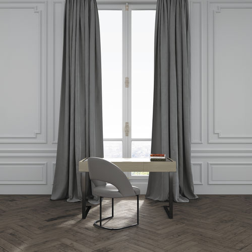 Mesa secretária contemporânea - PARIS - HUGUES CHEVALIER - metálica / em couro