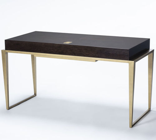 Mesa secretária contemporânea - CONTI - HUGUES CHEVALIER - em madeira / metálica