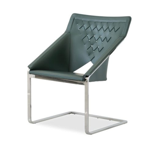Cadeira contemporânea - CRISS CROSS - Airnova - para ambiente interno / em couro / com base metálica