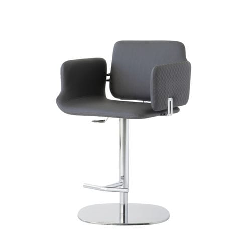 Cadeira alta contemporânea - ARKA - SG IS - Airnova - para ambiente interno / em couro / em metal cromado