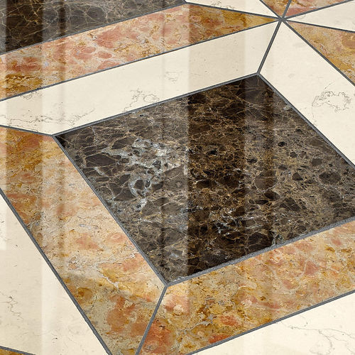 Placas de revestimento em mármore - MONTALCINO NOCE LUX - BISAZZA - polida / 3D / refletiva