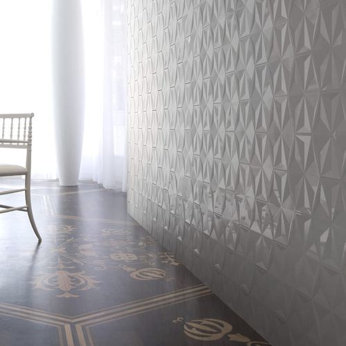 Placas de revestimento em cerâmica - FROZEN CRYSTAL - BISAZZA - brilhante / 3D / para ambiente interno