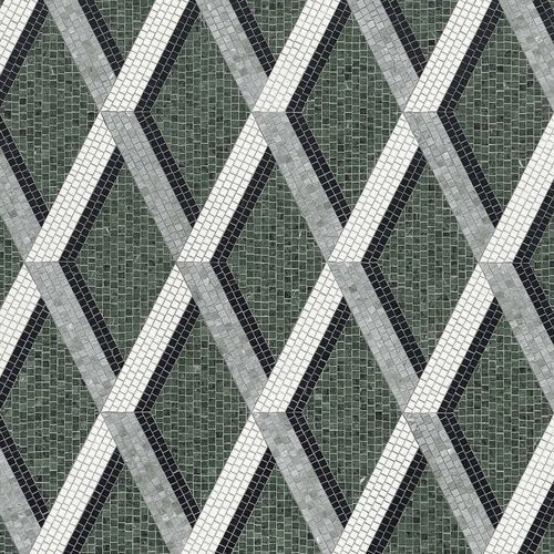 Pastilhas em mármore - BORGONUOVO VERDE - BISAZZA - brilhante / para ambiente interno / para sala