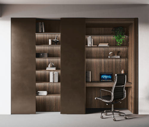 Guarda-roupa contemporâneo - AVOLA LEGNO - BINOVA S.p.A. - em madeira / em metal laqueado / com portas articuladas
