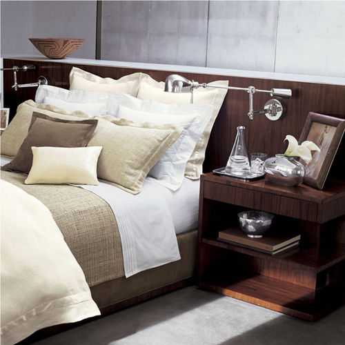 Criado-mudo contemporâneo - MODERN HOLLYWOOD - Ralph Lauren Home - em nogueira / com folheado de madeira / em amieiro
