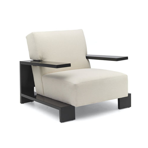 Poltrona contemporânea - BRYANT - Ralph Lauren Home - em tecido / em nogueira / em ébano