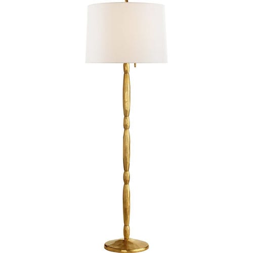 Luminária de piso - HOLLIS - Ralph Lauren Home - em latão / em níquel / em vidro
