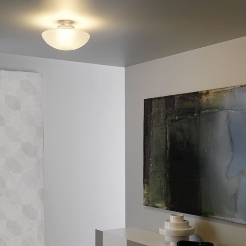 Plafon contemporâneo - SILLABONE LARGE - FontanaArte - redondo / em vidro / metálico