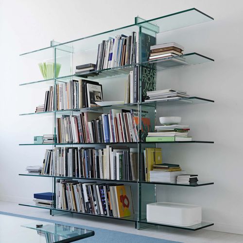 Livreiro contemporâneo - TESO - FontanaArte - em vidro / metálico / de Renzo Piano