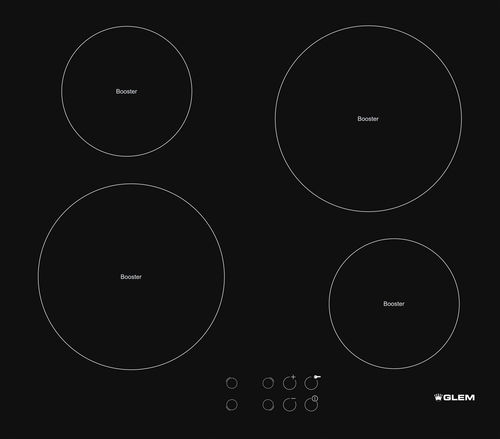 Cooktop de indução - GTI64L - GLEM gas S.p.A. - 4 bocas / de embutir / com painel touch