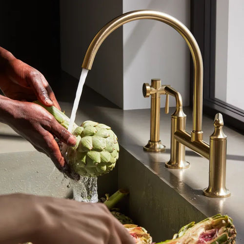 Misturador bicomando de bancada - VAIA - DORNBRACHT - em metal cromado / para cozinha / 3 furos