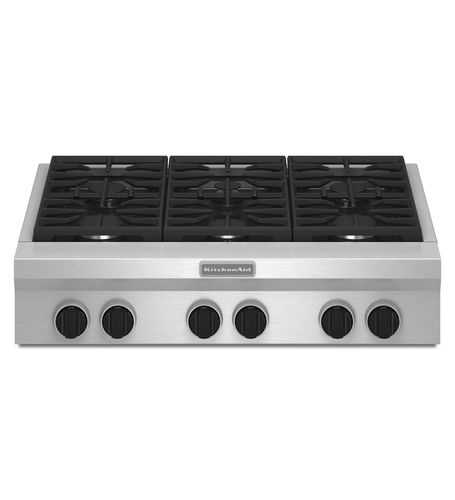Cooktop a gás - KGCU467VSS - KitchenAid - 6 bocas / de bancada / com botões