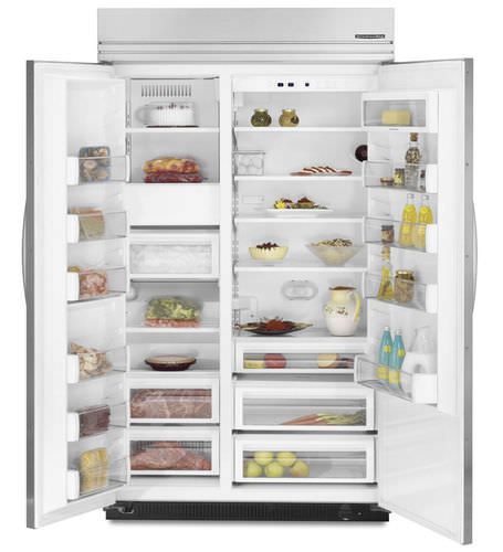 Refrigerador modelo americano - KSSO42FTX - KitchenAid - da linha residencial / de embutir / em madeira