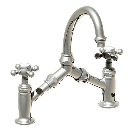 Misturador bicomando para lavatório - 02.227 - HORUS - de bancada / em metal cromado / para banheiro